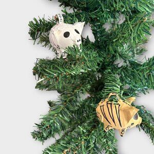 2 Dia de los muertos pigs as Christmas ornaments from Mexico